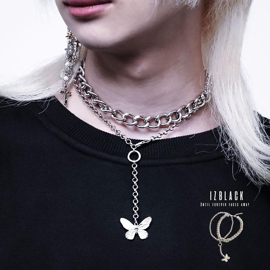 最安価格 メンズアクセサリー ネックレス チョーカー 蝶 V系 メンズ アクセサチェーン クーポン対象外 Izblack イズブラック バタフライトップネックレス2pセット 全1色 返品対象外商品 ネックレス チョーカー V系 アクセサリー メンズ Www Threeriversofs Com