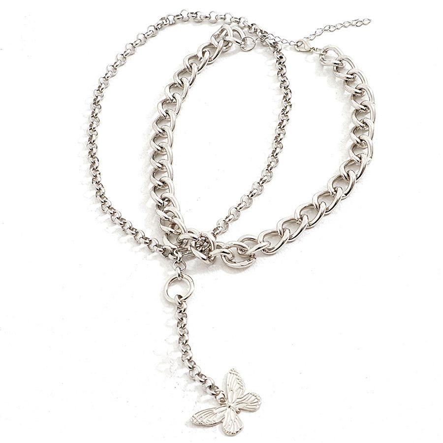 最安価格 メンズアクセサリー ネックレス チョーカー 蝶 V系 メンズ アクセサチェーン クーポン対象外 Izblack イズブラック バタフライトップネックレス2pセット 全1色 返品対象外商品 ネックレス チョーカー V系 アクセサリー メンズ Www Threeriversofs Com