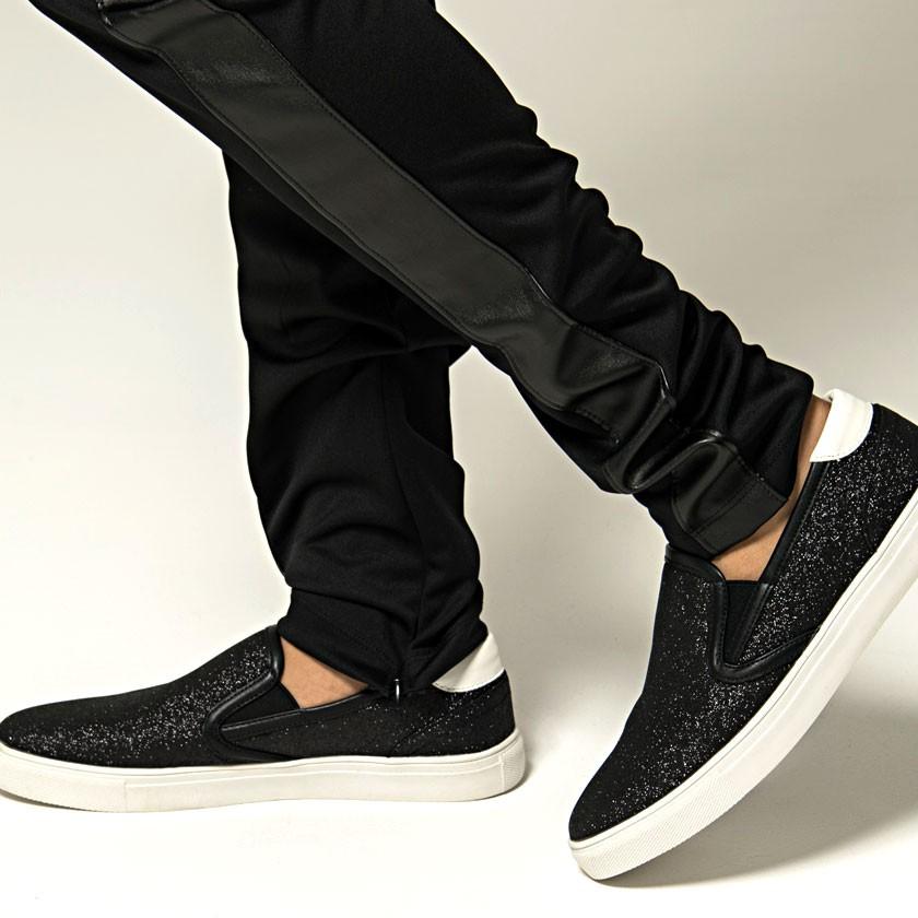 スリッポン メンズ スニーカー Sb Select シルバーバレットセレクト デザインラメスリッポン 全3色 グリッター シルバー ゴールド ブラック 秋 冬 Eps057 1 シルバーバレット 通販 Yahoo ショッピング