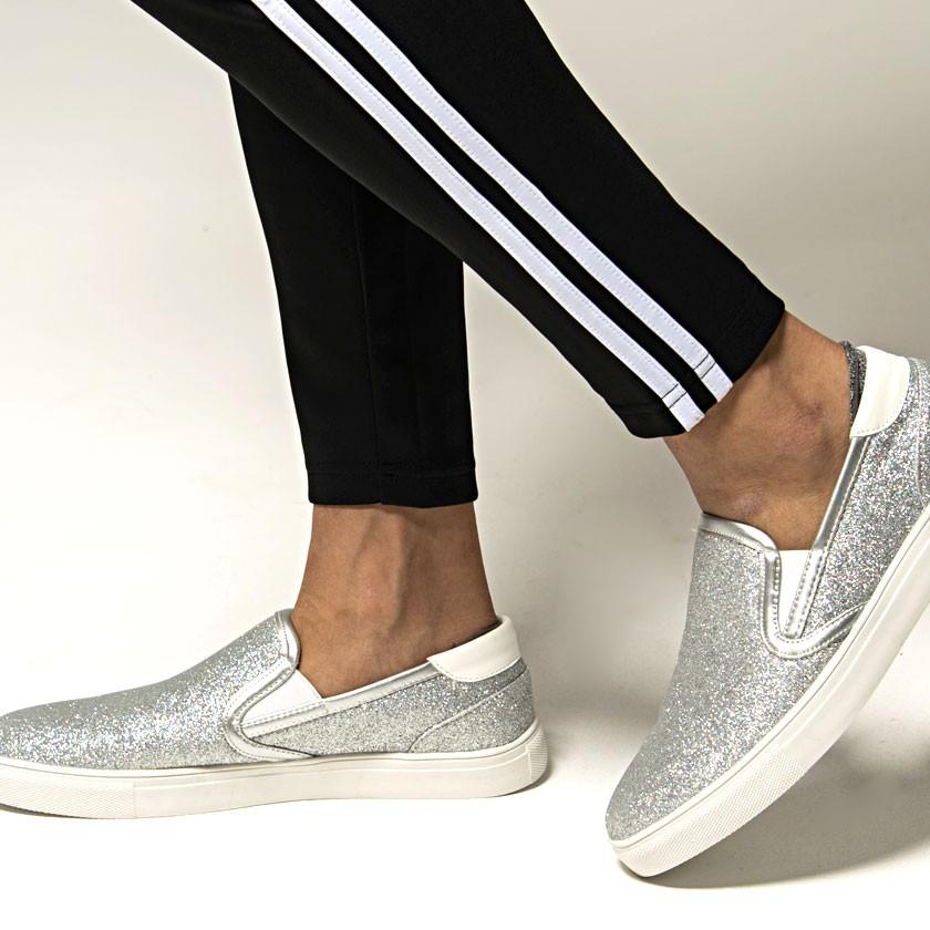 スリッポン メンズ スニーカー Sb Select シルバーバレットセレクト デザインラメスリッポン 全3色 グリッター シルバー ゴールド ブラック 秋 冬 Eps057 1 シルバーバレット 通販 Yahoo ショッピング