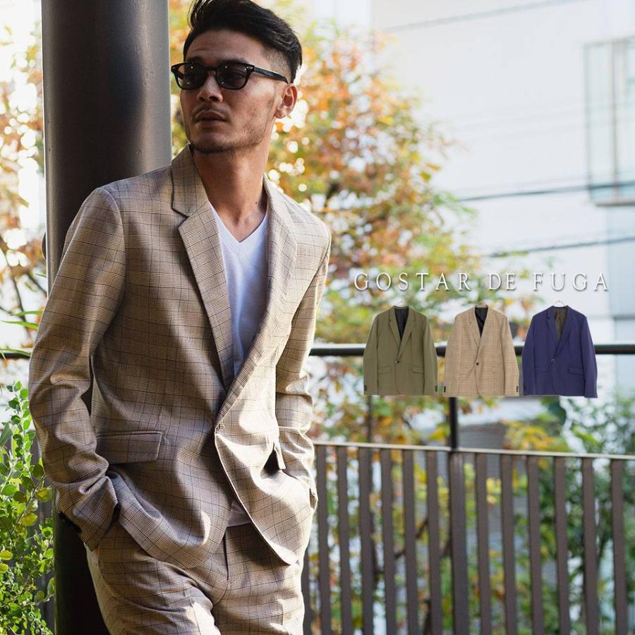 激安 即納 クーポン対象外 Gostar De Fuga ゴスタールジフーガ Trストレッチダブルテーラードジャケット 全3色 ジャケット メンズ ビジカジ 無地 セットアップ可 春 別注 Newmatic Ae