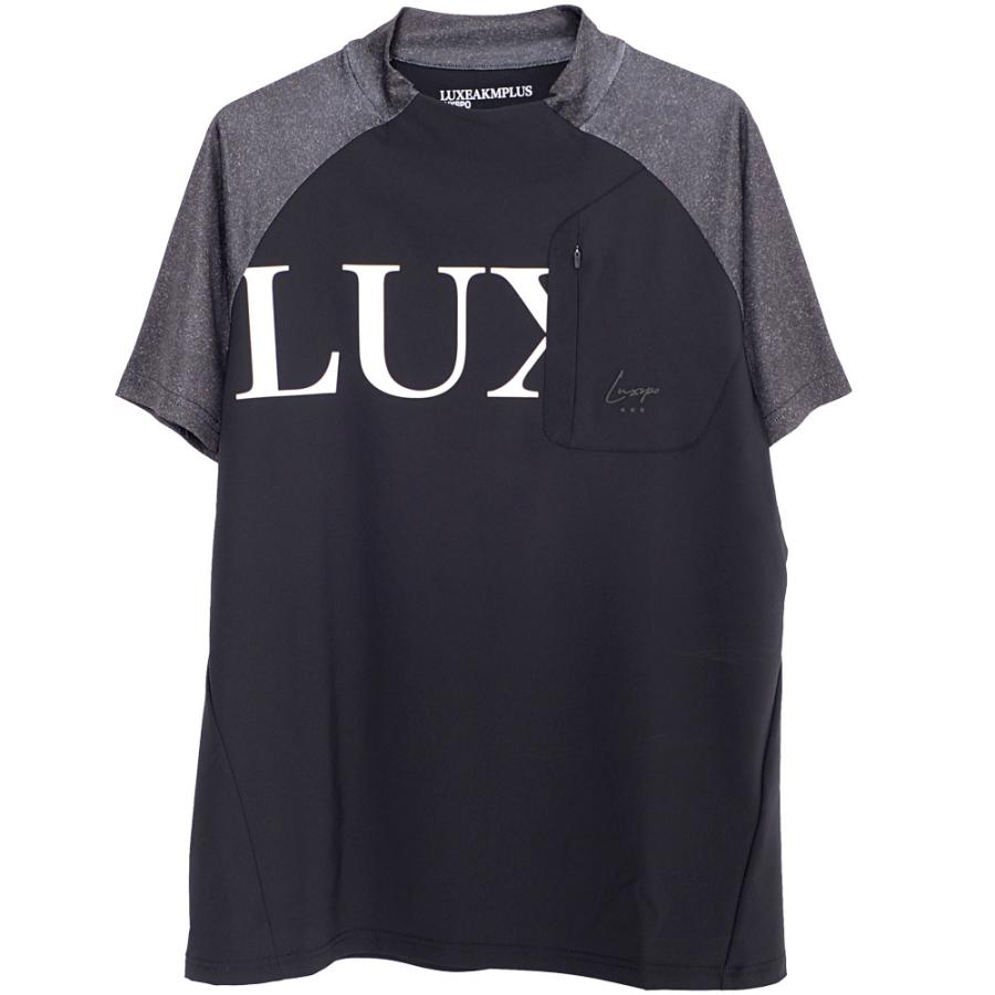 LUXEAKMPLUS ゴルフウェア Tシャツ メンズ 半袖 トップス 吸汗速乾 UV ストレッチ 白 黒 スポーツ 春 夏 (郵)｜silverbulletxfuga｜19