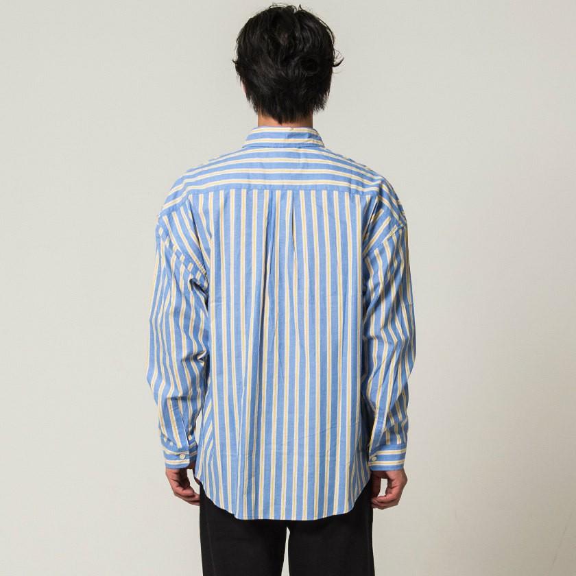 長袖シャツ メンズ Kangol カンゴール ロゴ刺繍入りビッグシルエットレギュラーカラー長袖ストライプシャツ 全3色 ストライプ柄 黒 白 M L 春 夏 21 Lcc005 シルバーバレット 通販 Yahoo ショッピング