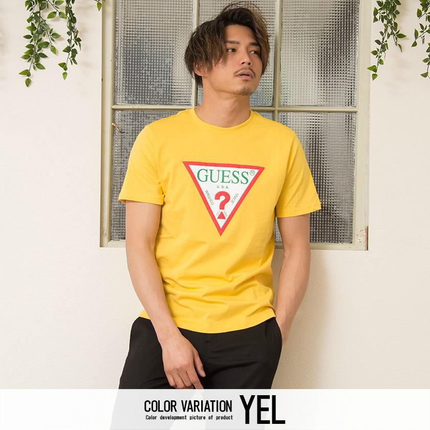 【GUESS】ヴィンテージ モノグラフィック 半袖Tシャツ GUESS 半袖Tシャツ メンズ ゲス カラートライアングルロゴクルー