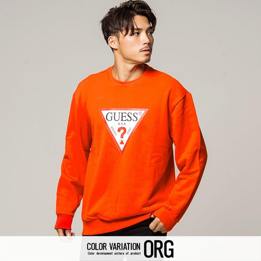 GUESS トレーナー メンズ ゲス デザインロゴプリントクルー GUESS トレーナー メンズ ゲス デザインロゴプリントクルー