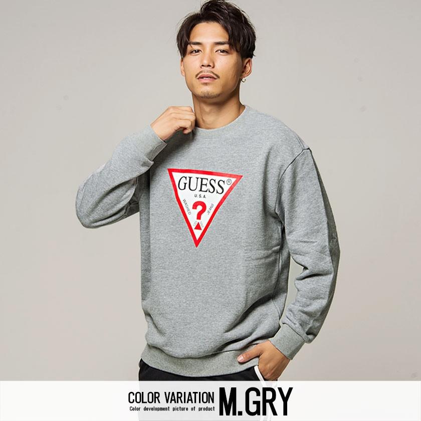 GUESS トレーナー メンズ ゲス デザインロゴプリントクルー GUESS トレーナー メンズ ゲス デザインロゴプリントクルー