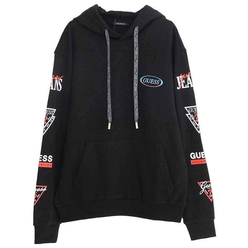 GUESS（ゲス） パーカー メンズ フーディー スウェット プルオーバー