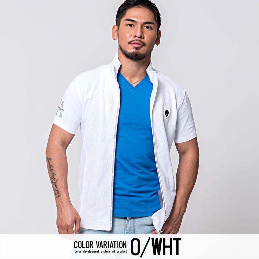 ジャケット メンズ 半袖 Viola ヴィオラ ストレッチリップルストライプフルジップ半袖ジャケット 全3色 アウター 細身 チャコール 黒 白 M L Xl 春 夏 21 P シルバーバレット 通販 Yahoo ショッピング