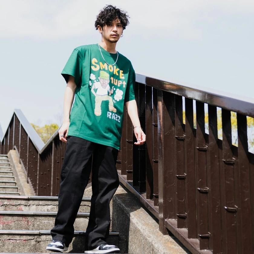 RAZZIS Tシャツ メンズ ラズ おしゃれ プリント タバコ 煙草