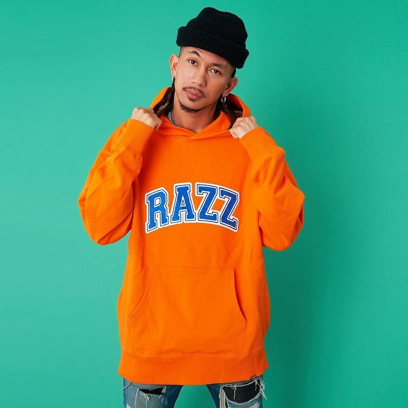 RAZZIS パーカー メンズ スウェット ラズ Pigment patch hoodie 