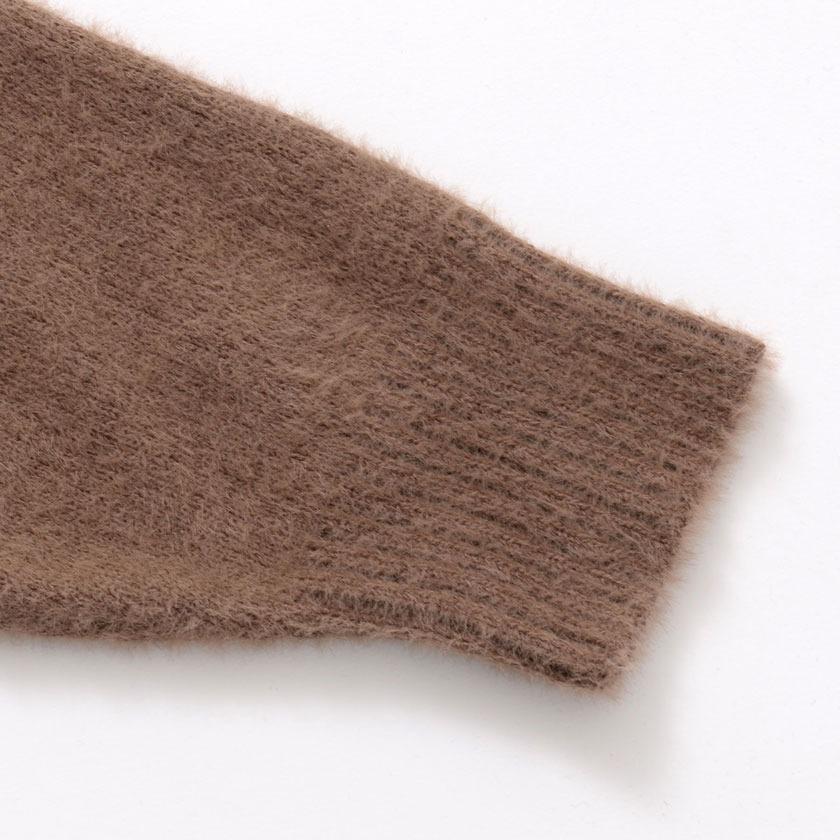 カーディガン メンズ RAZZIS ラズ 長袖 羽織り フェザーヤーン シャギーニット モヘア モヘヤ 刺繍 ユニセックス 秋 冬 30代 40代 50代_9