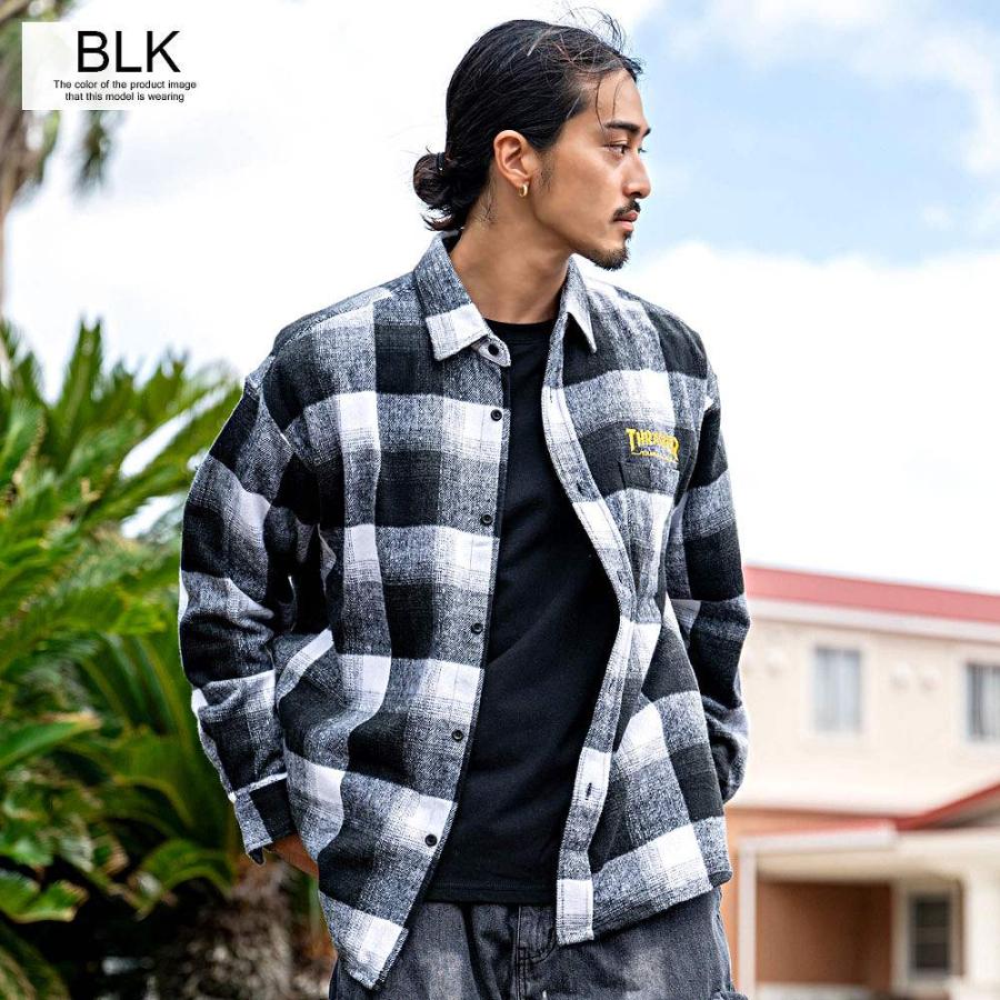 THRASHER（スラッシャー） ネルシャツ メンズ 厚手 長袖 チェック