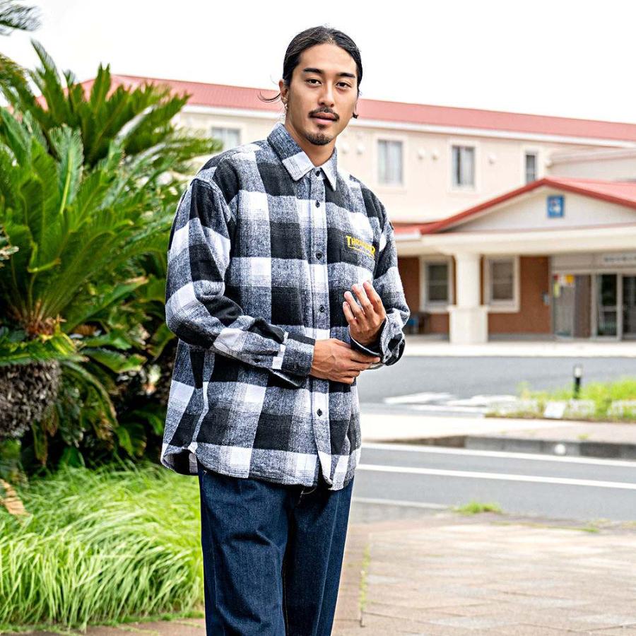 THRASHER（スラッシャー） ネルシャツ メンズ 厚手 長袖 チェック