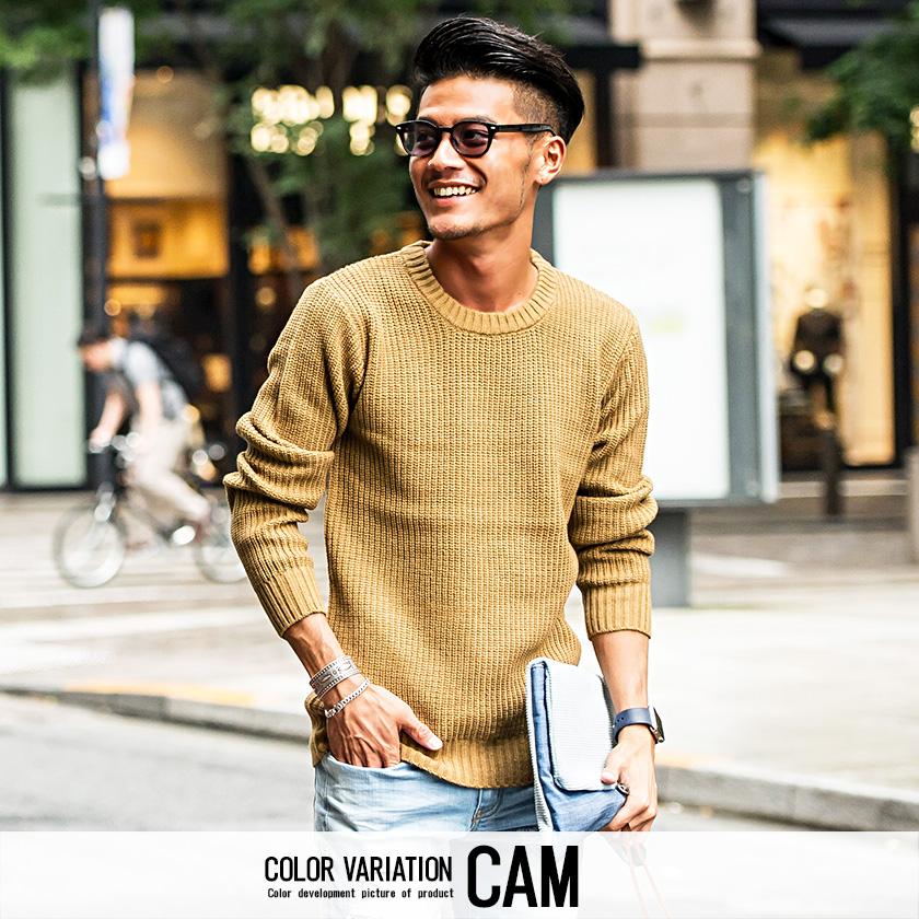 送料無料 ニット セーター メンズ ブランド おしゃれ 畦編み 長袖 クルーネック 厚手 無地 ボーダー M L Xl 秋 冬 Vicci 代 30代 40代 メンズファッション Vibd16 12 シルバーバレット 通販 Yahoo ショッピング