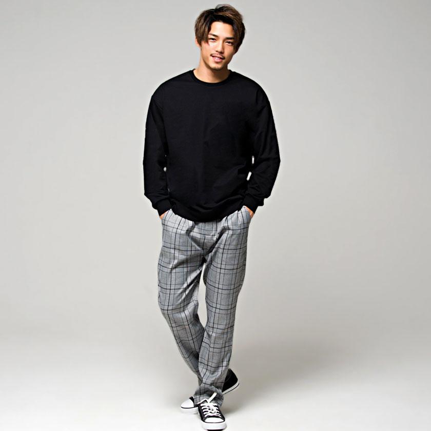 Vicci（ビッチ） チェックパンツ メンズ ワイド テーパード スラックス