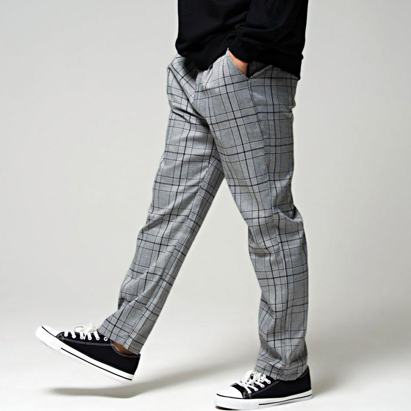 Vicci（ビッチ） チェックパンツ メンズ ワイド テーパード スラックス