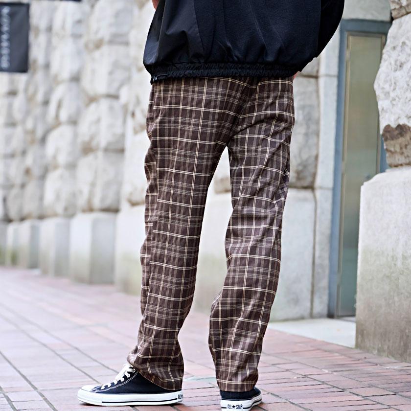 Vicci（ビッチ） チェックパンツ メンズ ワイド テーパード スラックス
