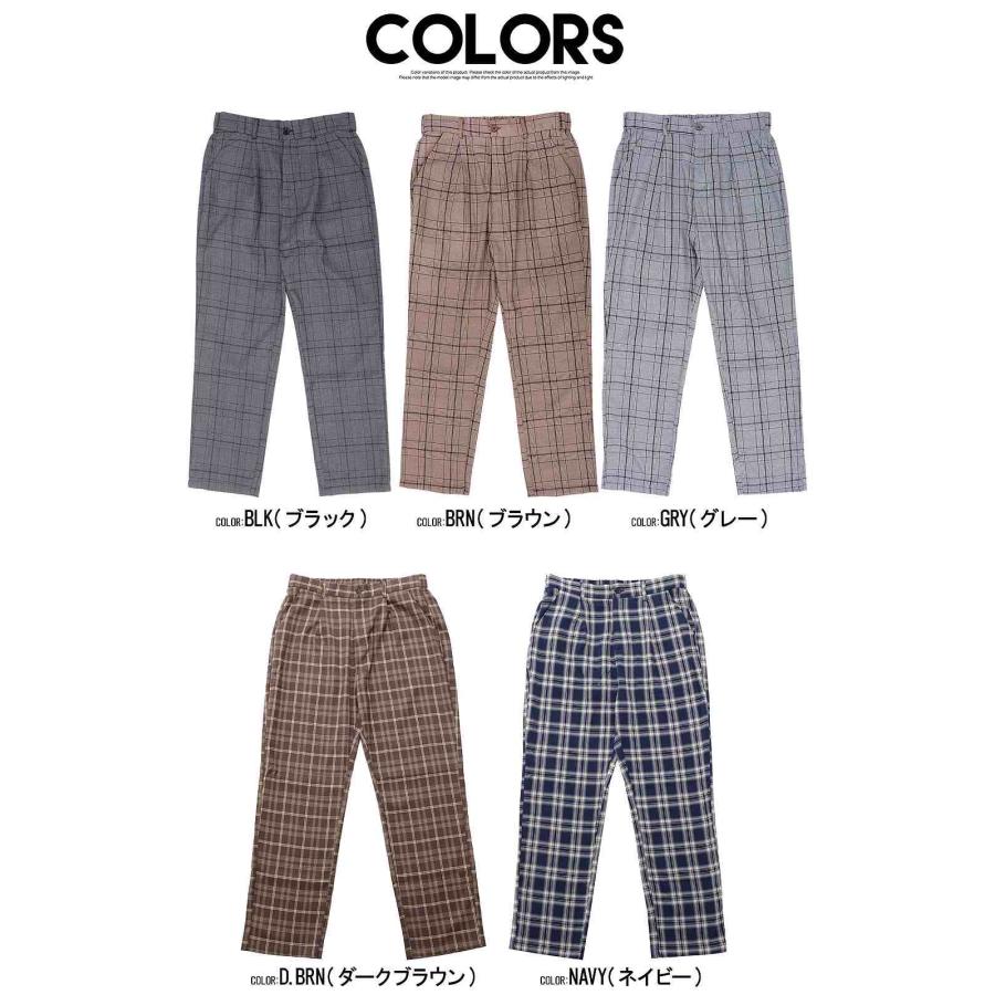 Vicci（ビッチ） チェックパンツ メンズ ワイド テーパード スラックス