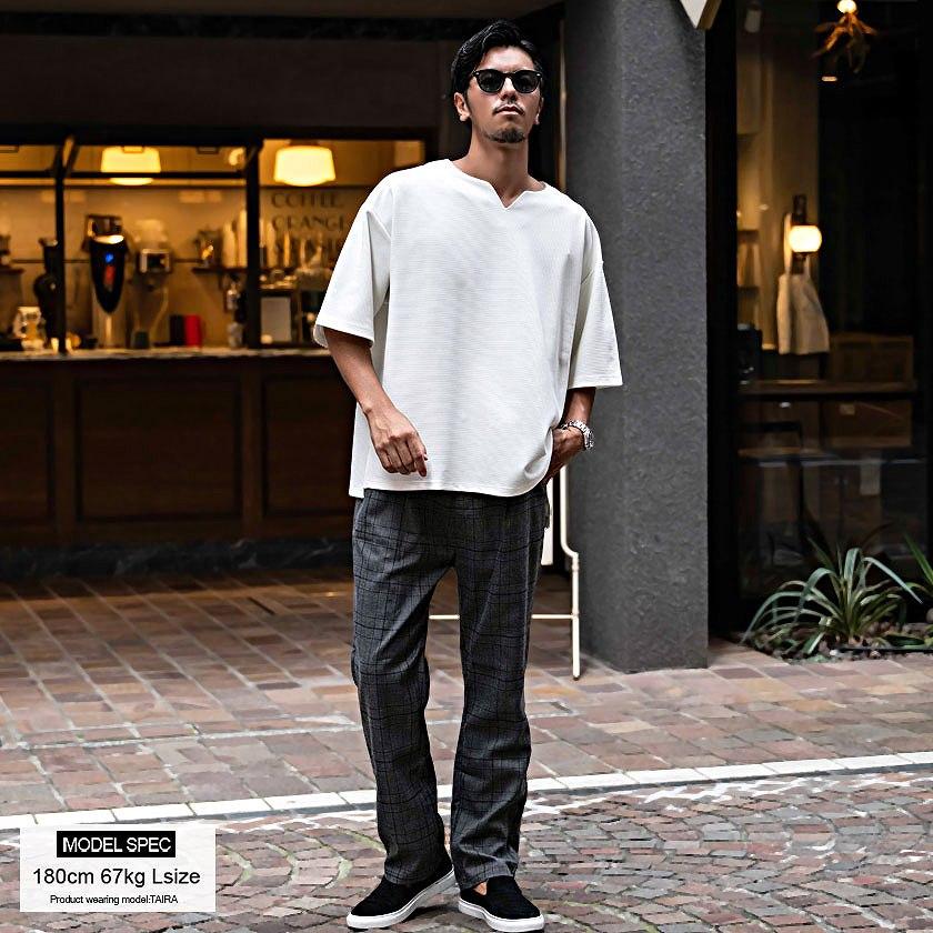 Vicci（ビッチ） チェックパンツ メンズ ワイド テーパード スラックス