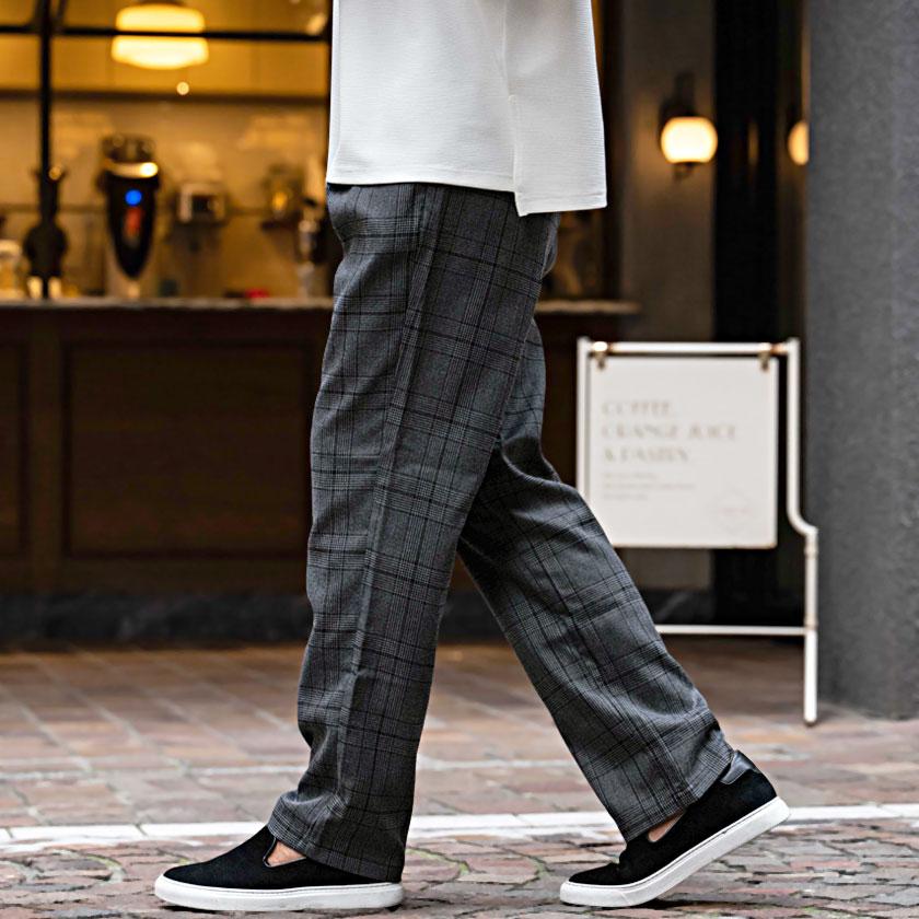Vicci（ビッチ） チェックパンツ メンズ ワイド テーパード スラックス