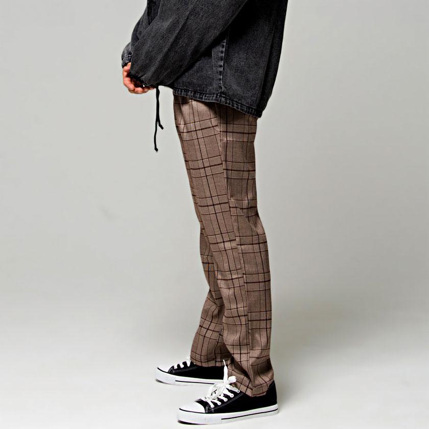 Vicci（ビッチ） チェックパンツ メンズ ワイド テーパード スラックス