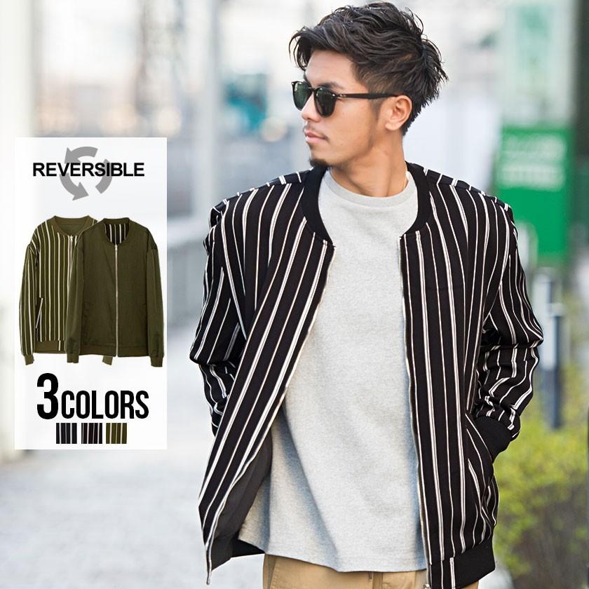 Ma 1ジャケット メンズ Vicci ビッチ ストライプ柄リバーシブルma 1ジャケット 全3色 アウター ストライプ柄 ライトアウター カジュアル M L春 Vire19 シルバーバレット 通販 Yahoo ショッピング