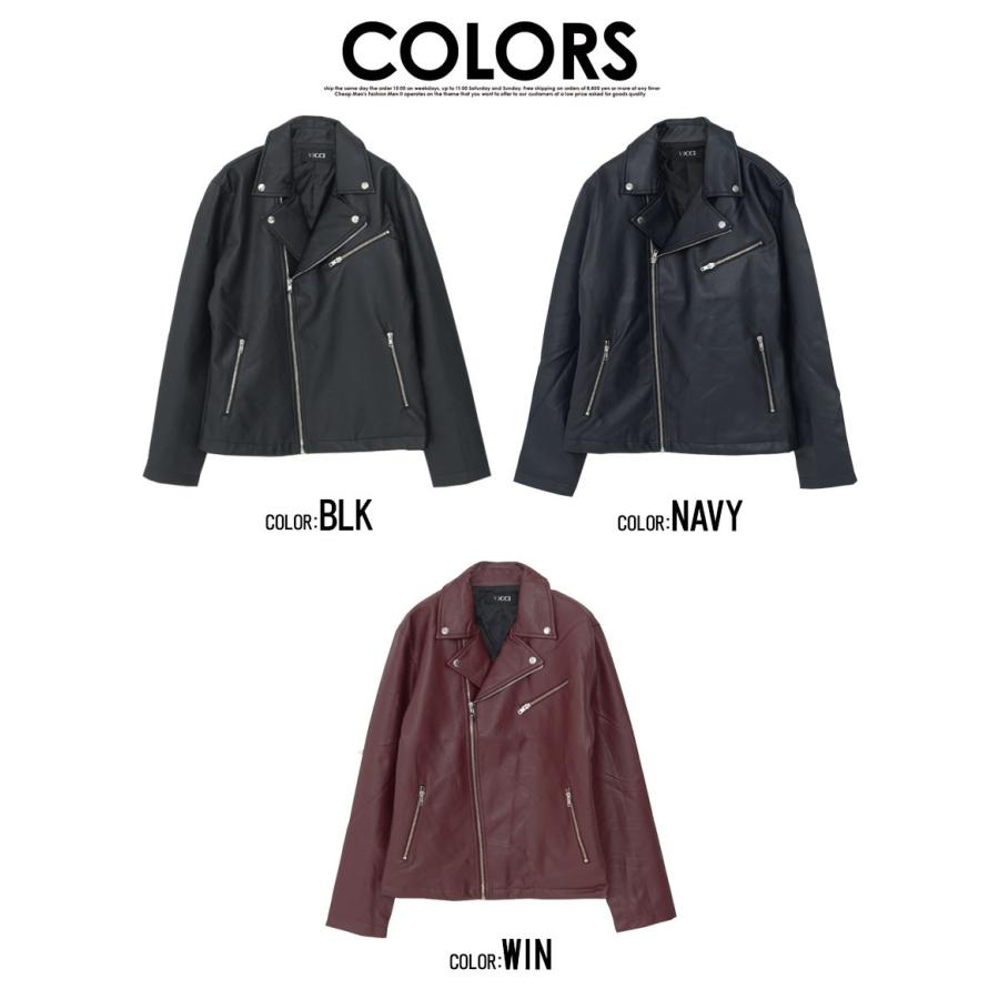 Vicci（ビッチ） ライダースジャケット メンズ 50代 革ジャン レザー