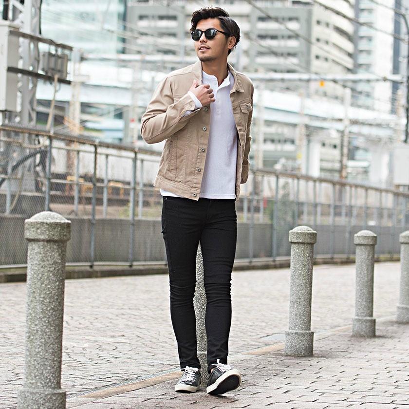 デニムジャケット メンズ Gジャン カツラギ ストレッチ タイト 白 ベージュ カーキ ネイビー M L Xl 秋 冬 春 Vicci Vish 04 シルバーバレット 通販 Yahoo ショッピング