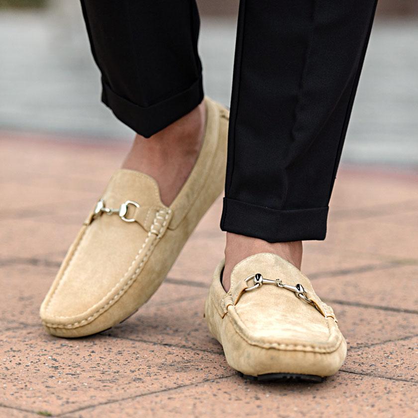 Vicci ドライビングシューズ ビットローファー メンズ スエード Vicci ドライビングシューズ ビットローファー メンズ スエード