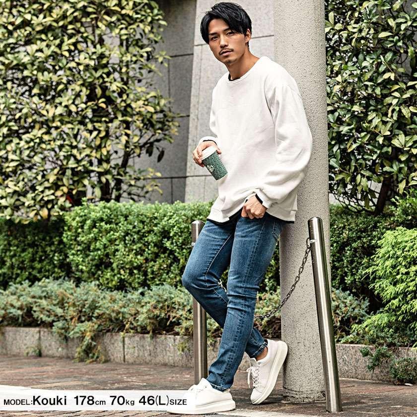 メンズ トレーナー レイヤード風 ビッグシルエット T03066 楽天市場】トレーナー 長袖 フェイクレイヤード レイヤード風