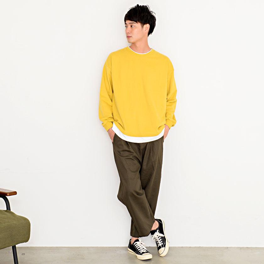 Vicci（ビッチ） フェイクレイヤード トレーナー メンズ スウェット 裏