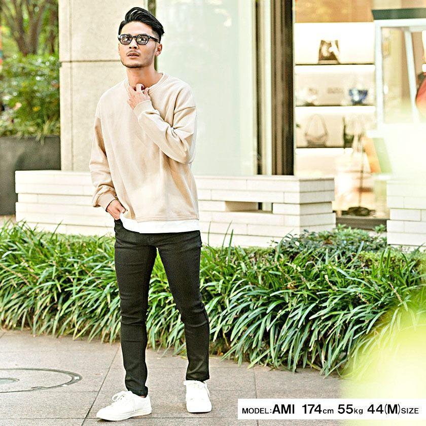 Vicci（ビッチ） フェイクレイヤード トレーナー メンズ スウェット 裏 