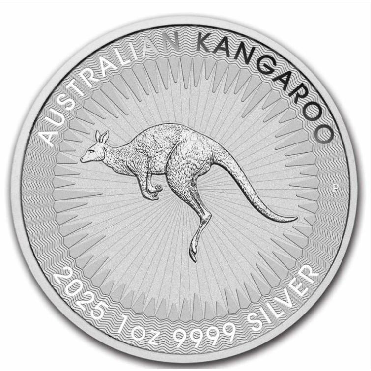 オーストラリア2025年カンガルー1oz記念銀貨 未使用品A-8 25枚セット] カンガルー銀貨 1オンス 〈2025年〉新品未使用