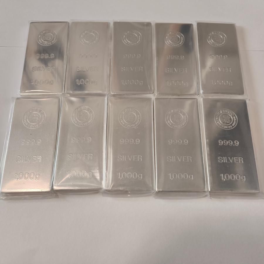 徳力本店 銀1kgインゴット 地金 シルバー 徳力 徳力 1kg 10本 銀地金 銀インゴット インゴット LBMA 徳力本店