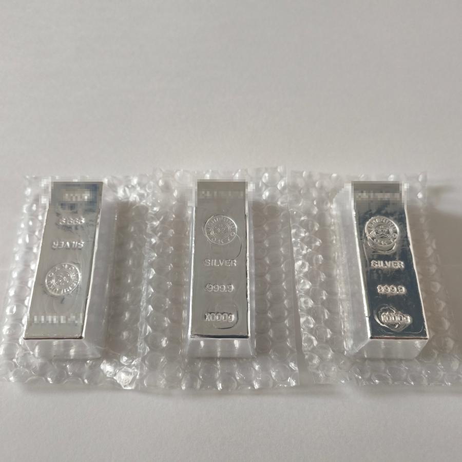 3kg(1kg×3本) 石福金属興業 銀 地金 インゴット 新品未開封 石福金属工業 1kg 3本 銀地金 銀インゴット インゴット LBMA 石