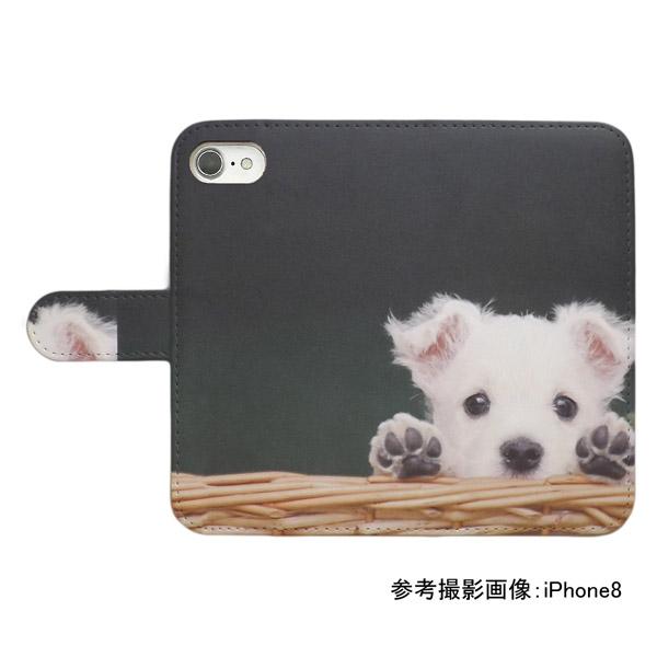 iPhone15　スマホケース 手帳型 プリントケース 犬 子犬 ウェスティ かわいい｜silvereye｜02