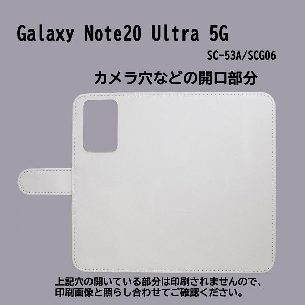 Galaxy Note20 Ultra 5G SC-53A/SCG06 手帳型 スマホケース プリント 