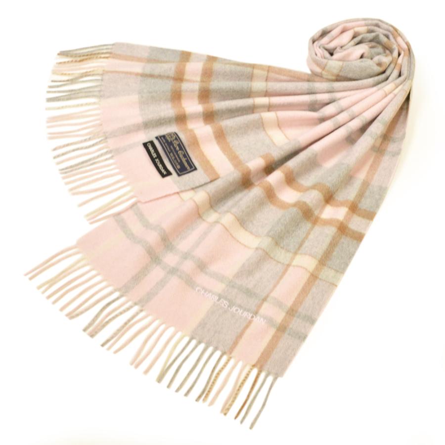 当季大流行 マフラー カシミヤ ギフト プレゼント ブランド イタリア ロゴ プレゼント ギフト ピンク Pink R98 Ecjw118 チェック柄 21年aw秋冬新作 Jourdan Charles レディース メンズ ジョルダン シャルル カシミヤマフラー 財布 帽子 ファッション小物