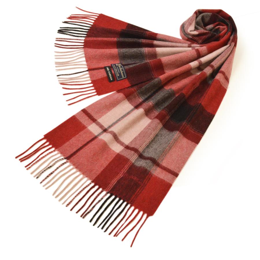 柔らかい マフラー カシミヤ ギフト プレゼント ブランド イタリア ロゴ プレゼント ギフト レッド Red R98 Ecjw119 チェック柄 21年aw秋冬新作 Jourdan Charles レディース メンズ ジョルダン シャルル カシミヤマフラー 財布 帽子 ファッション小物 Dagl Tg
