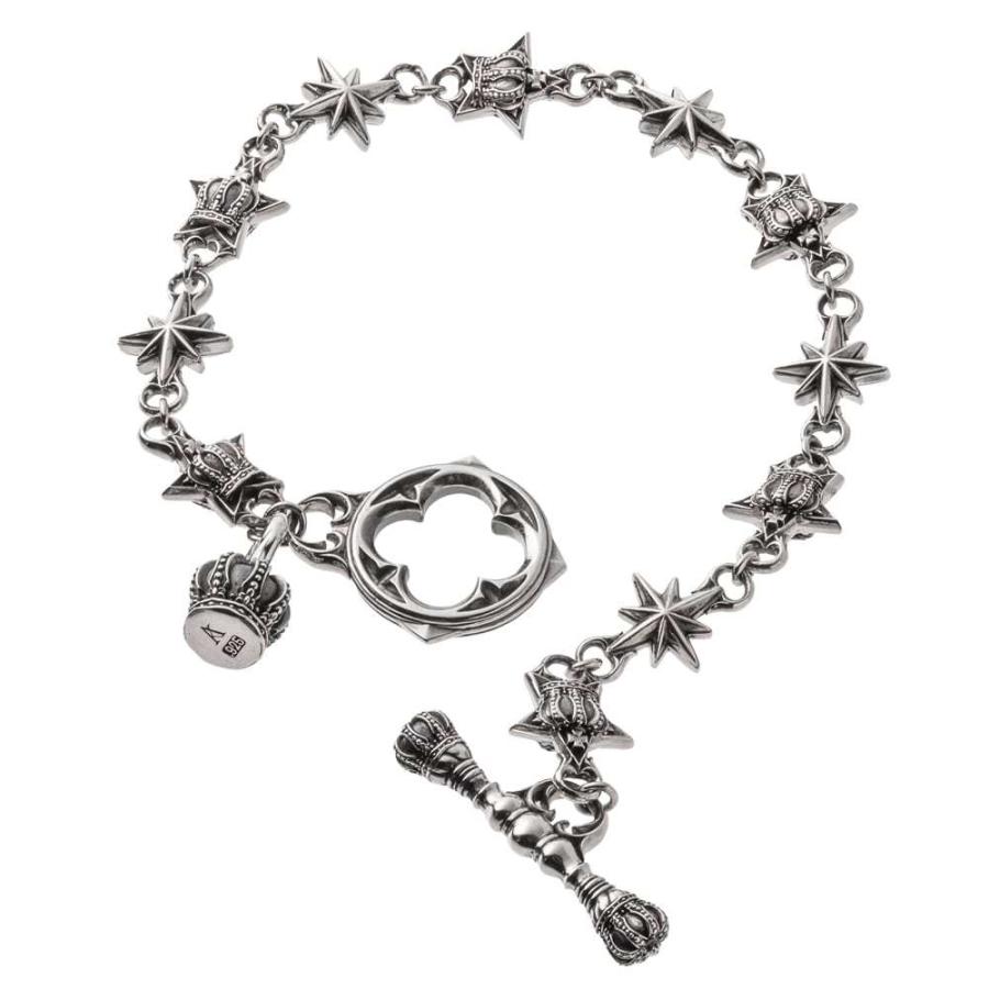 新商品が毎日入荷 スタークラウンTバーブレス　AKB0032　Star crown T bar bracelet 　シルバーアクセサリー Silver jewelry