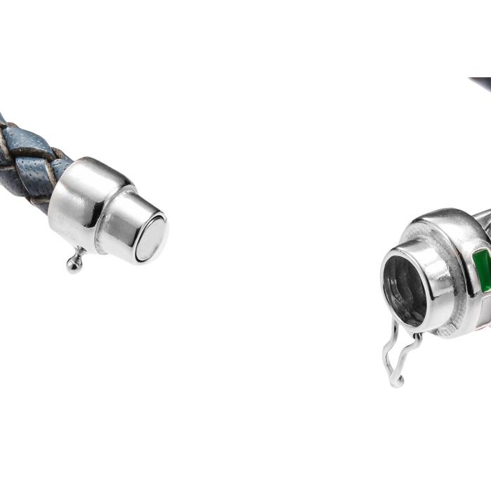 ブレスレット 本革 シルバー925 イタリア製「インフィニート」ブラウン