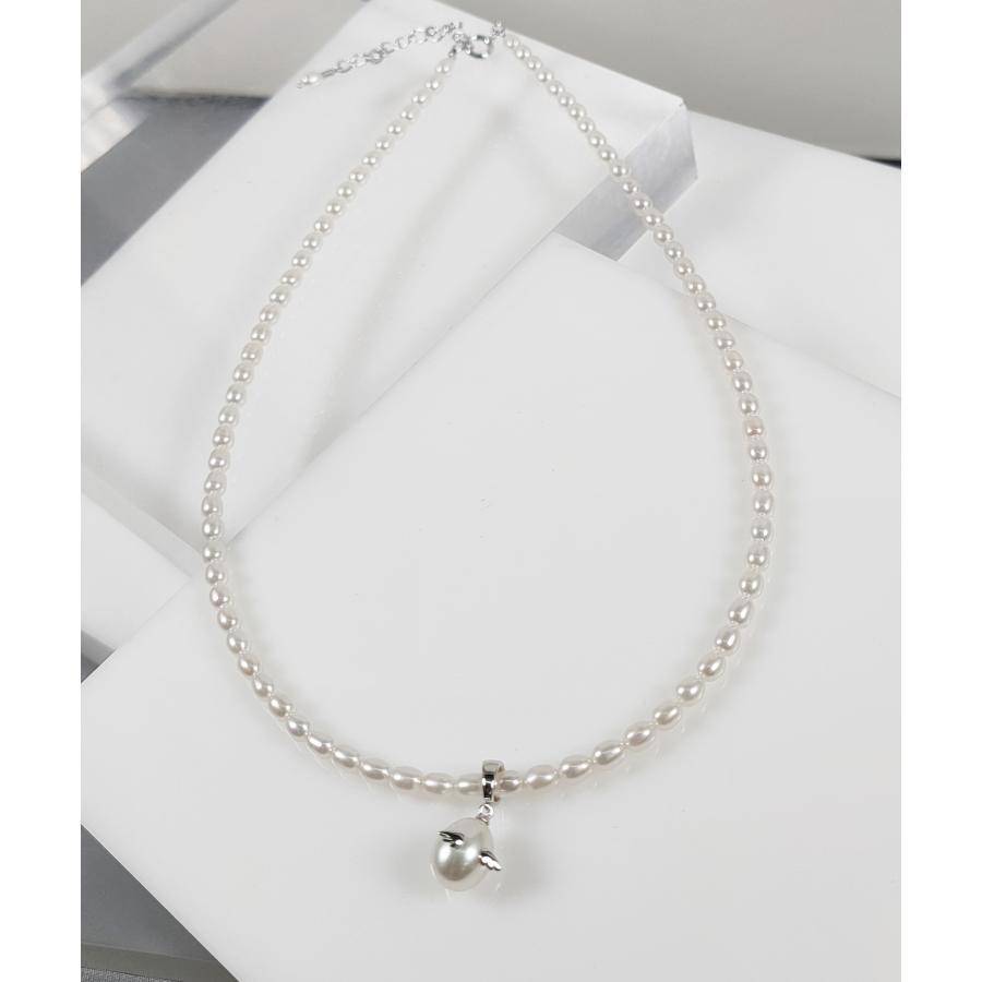 株*ン様 天使の卵 ネックレス アクセサリー 羽18k チェーン925
