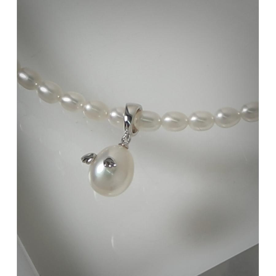銀製 天使の卵 ネックレス 〜パール付〜 : シルバーオオノヤフー店