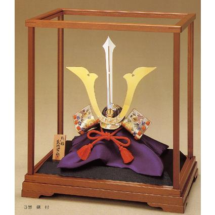 純銀製　節句　兜　置物（剣付）2号