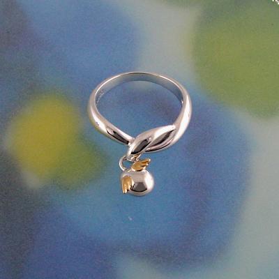 天使の卵の指輪／10.5号／シルバー＆K18