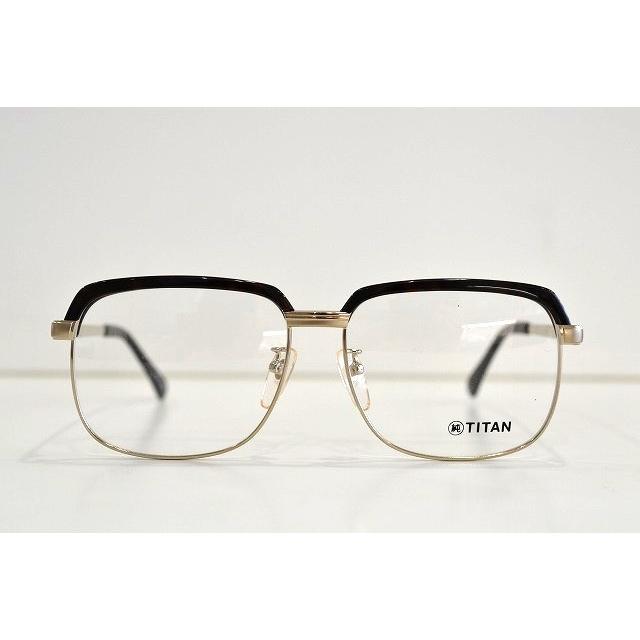 国産　サーモント　ビックサイズ　メガネフレーム　ゴールドブラウン