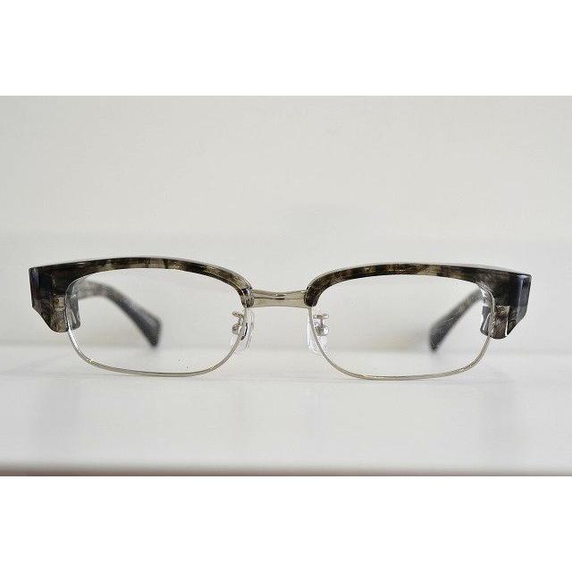 隆織 メガネフレーム 職人手作り TO-011 サーモント グレー : シルバー