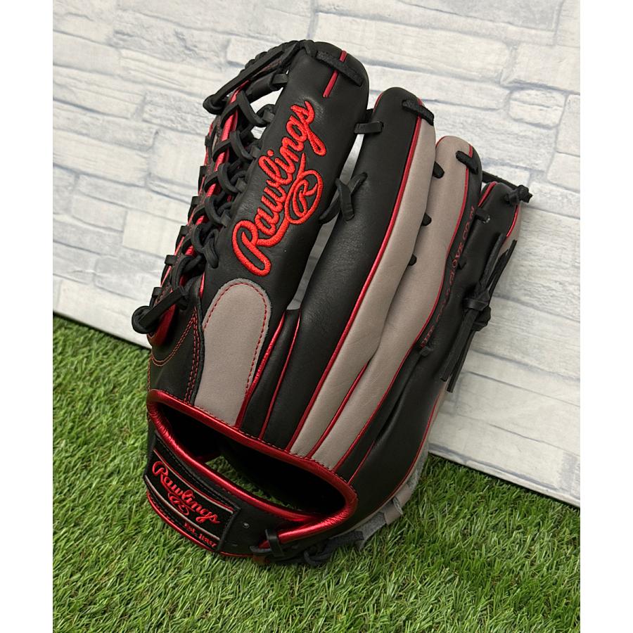 Rawlings（ローリングス） 軟式 外野手用 GR4HTCY719 ブラックXグレー