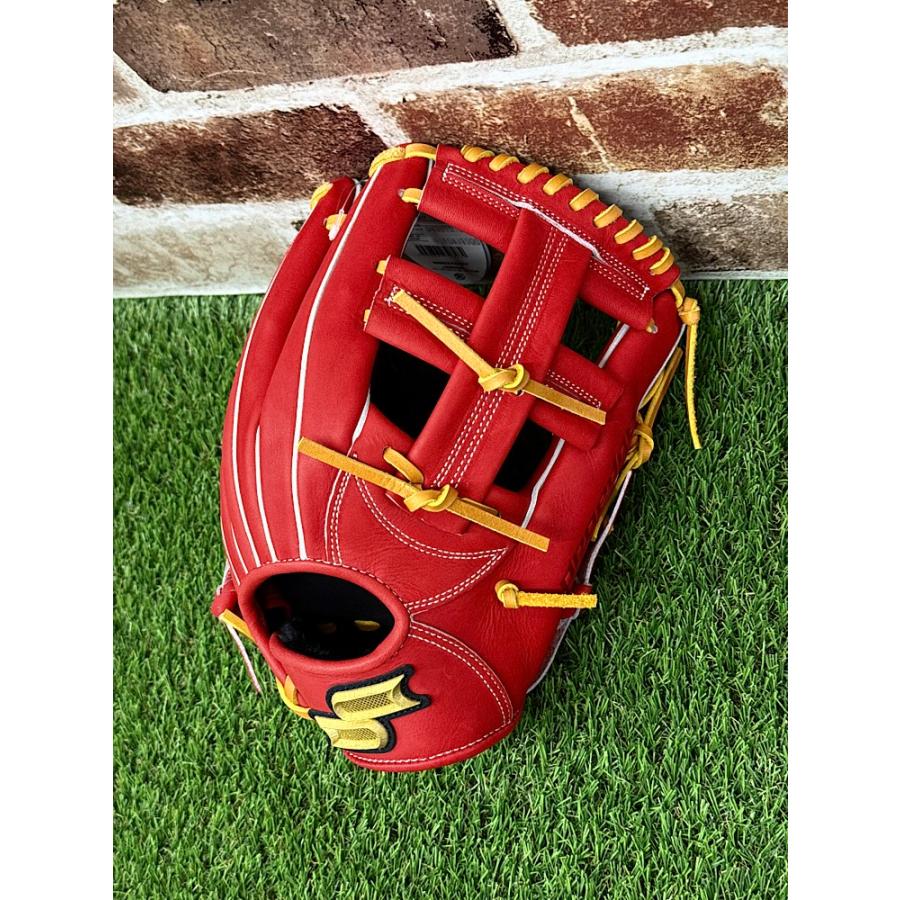 【オレンジ】SSK 一般軟式外野手用グラブ エスエスケイ（SSK） 軟式グラブ PNB844 内野手 右投げ用 レングス6S B
