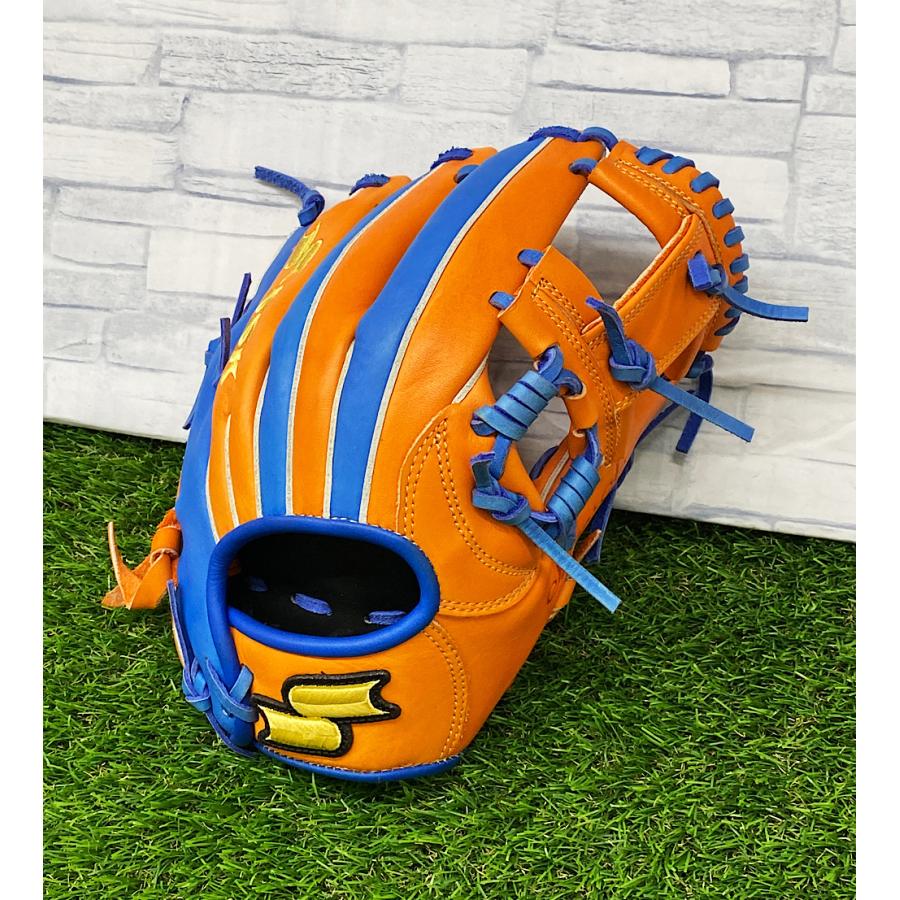 ✨希少カラー✨SSK 軟式 オレンジ　ブルー　コンビ　内野手 ✨希少カラー✨SSK 軟式 オレンジ ブルー コンビ 内野手 ✨希少